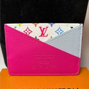 Louis Vuitton x Takashi Murakami (LV x TM) Criss Cross Card Wallet NWT & receipt